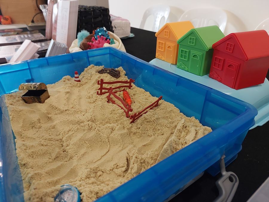 Sand play therapy for children